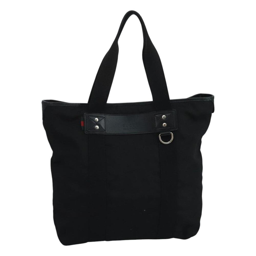 GUCCI Tote Bag Canvas Black